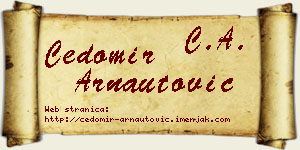 Čedomir Arnautović vizit kartica